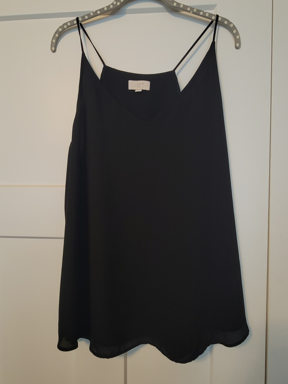 LOFT Black Spaghetti Strap Tank Top